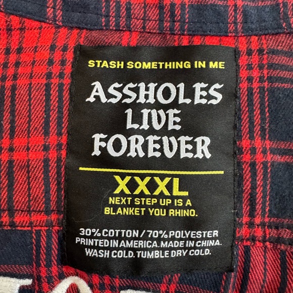 Plaid Red and Black Casual Button Down Shirt - Picture 4 of 5